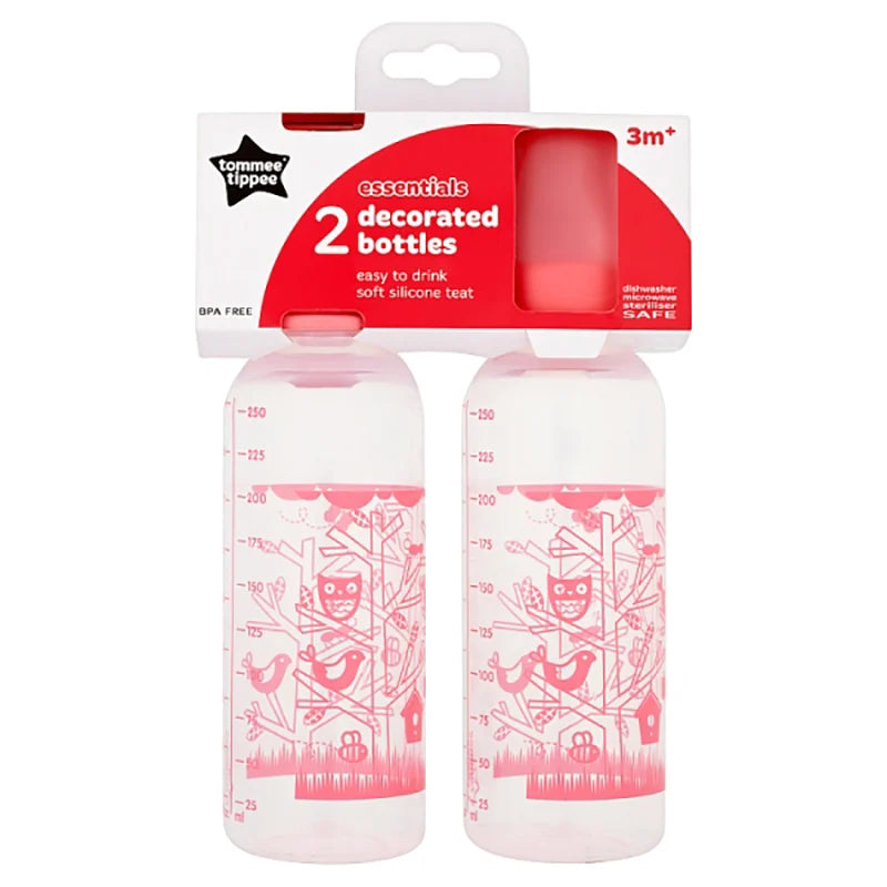 Twin Decorated Bottles 2x 250ml