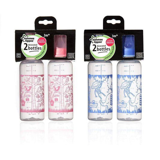 Twin Decorated Bottles 2x 250ml