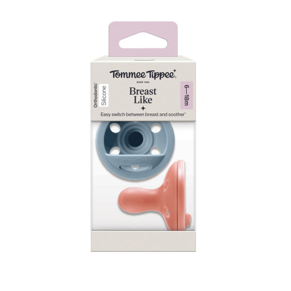Breast-like Dummy, 6-18 months x2pcs