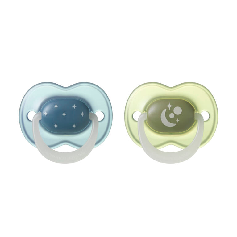 Tommee Tippee - Night Silicone Soother ASST1 - (6-18m) - 2pack - NEW!!