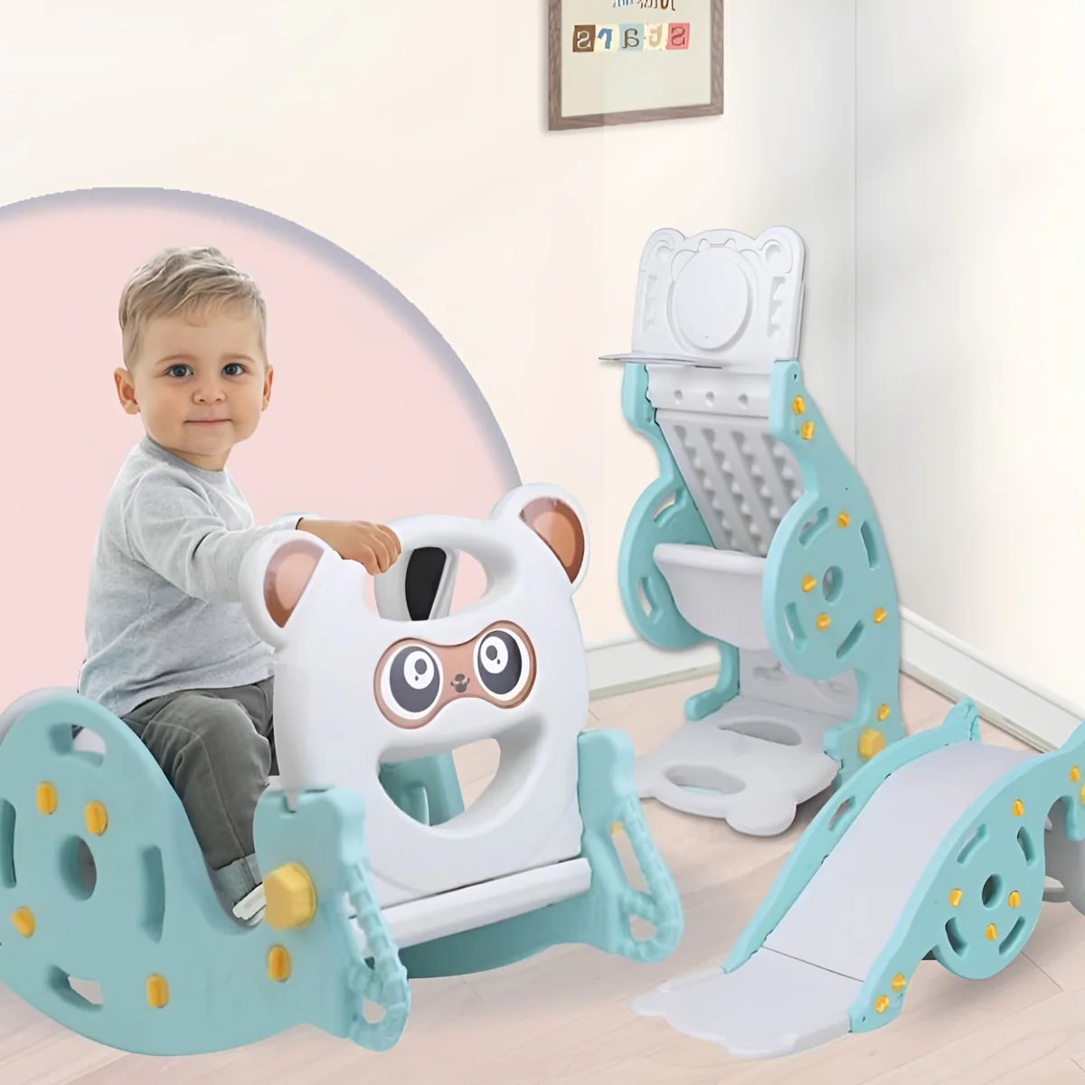 3-in-1 Basketball Slide Playset - Medaid International