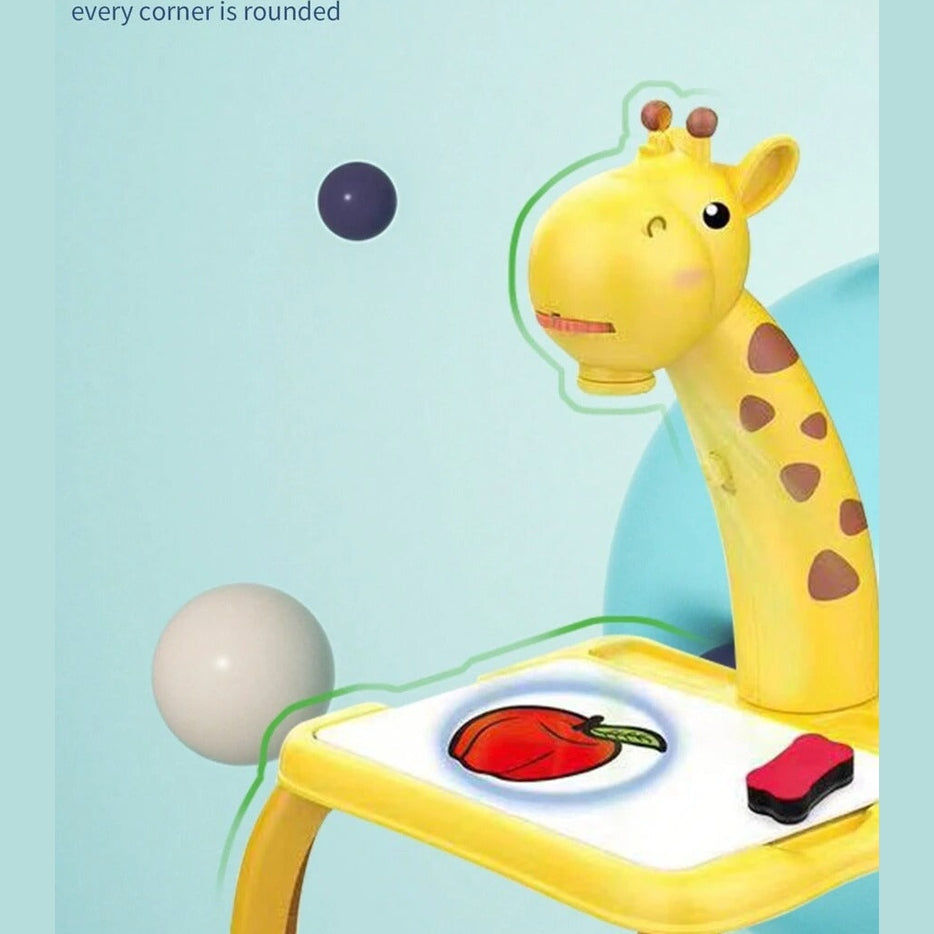 Kids Led Projector Drawing Table Toy Set Art Painting Board Table Light Toy Educational Learning
