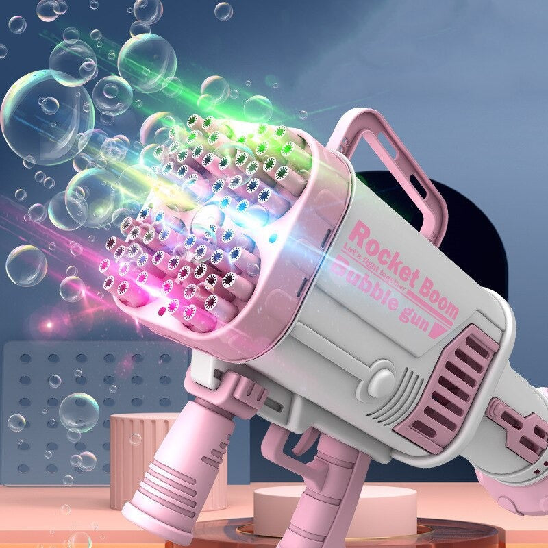Rechargeable Bubble Machine Gun Extended Version 68 Holes