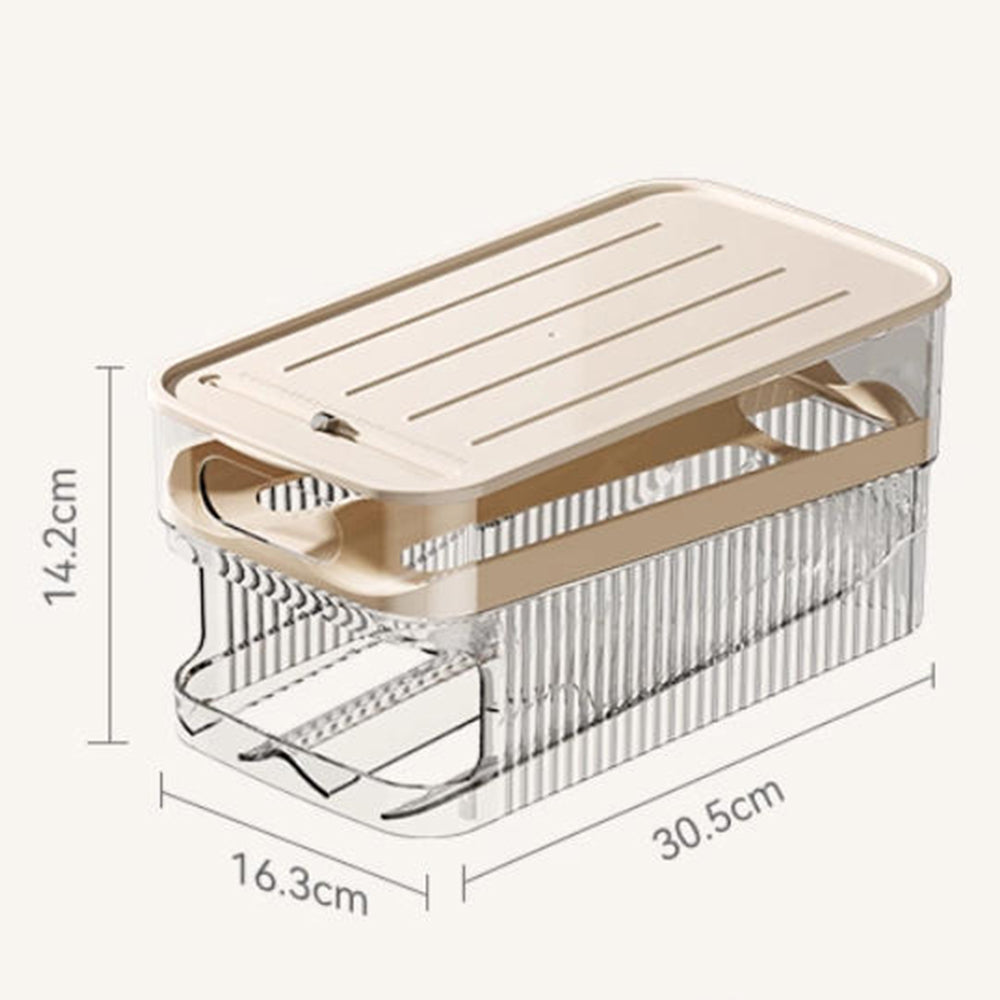 Binca 2-Tier Fruit & Vegetable Table Basket with Wooden Handle