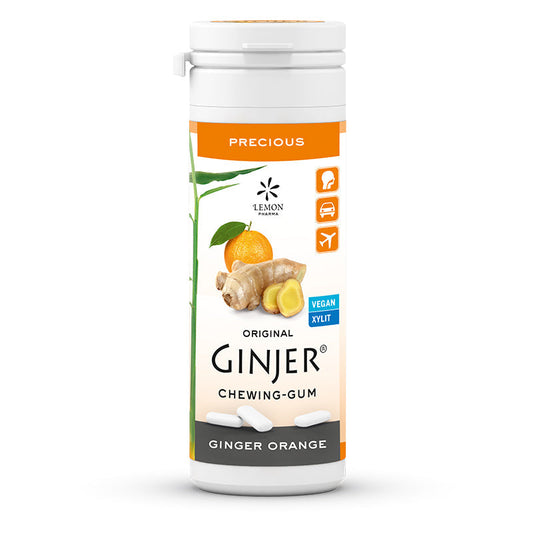 Ginjer Ginger Chewing Gum - Orange 20Pcs - Medaid International