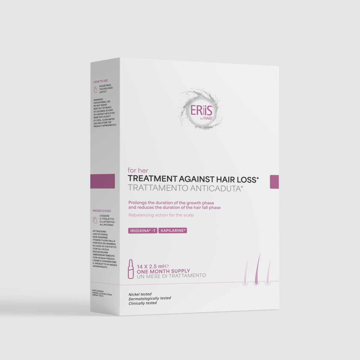 Eriis Anti-Hair Loss Treatment For Woman - (14 Ampoules X 2.5 ML)