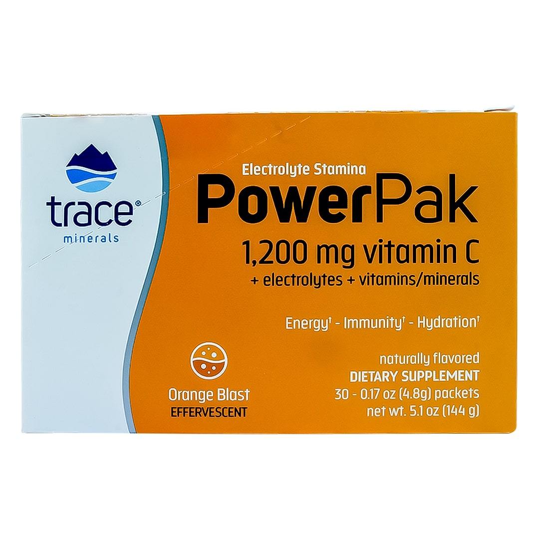 Trace Minerals Electrolyte Power Pak Orange Blast 147g 30's