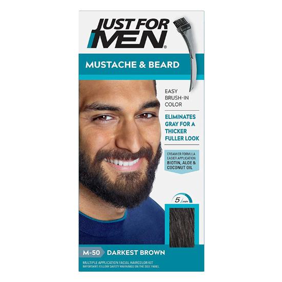 Just For Men Brush-In Color Gel Moustache & Beard Gel Darkest Brown M-50 - Medaid International