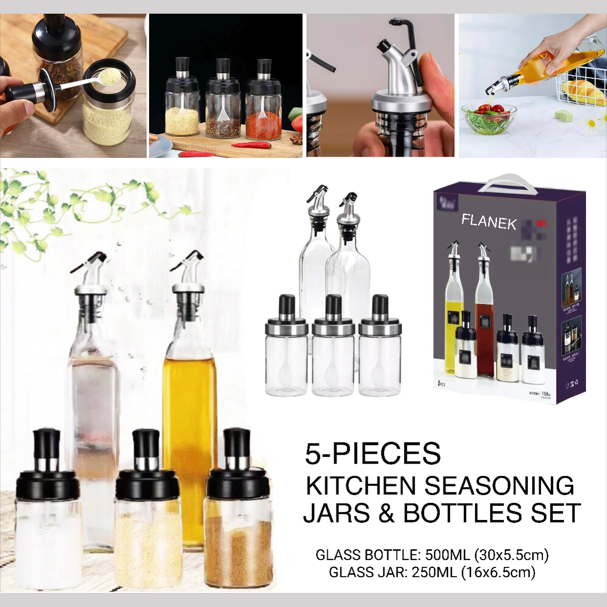 5 Pcs Oil Kitchen Set
