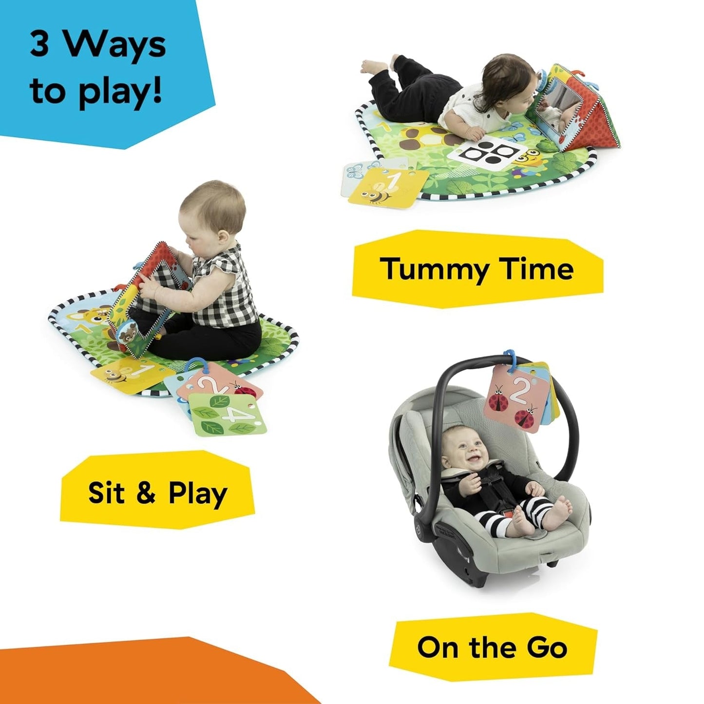Baby Einstein Discovery Garden Tummy Time Mat & Mirror