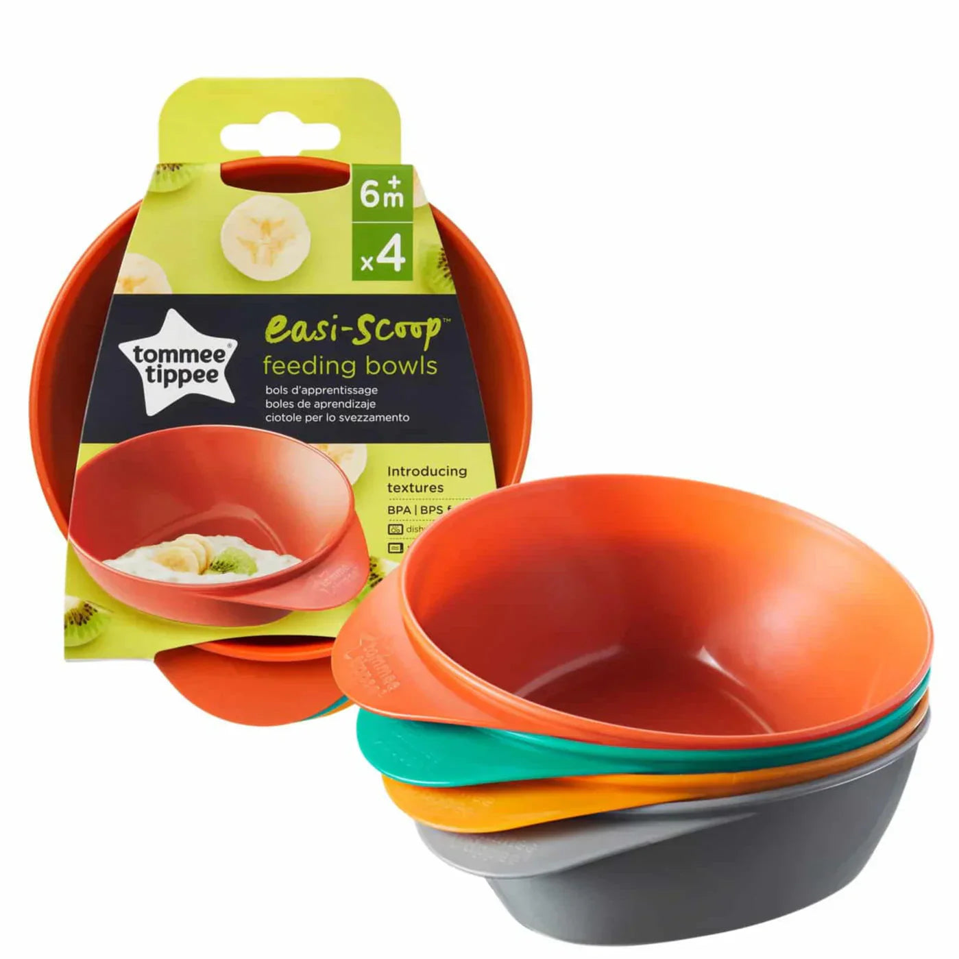(Tommee Tippee - Easy Scoop - Feeding Bowl - 4pcs