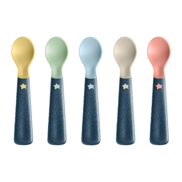 Easigrip Self-Feeding Spoons x5pcs - 6 months+