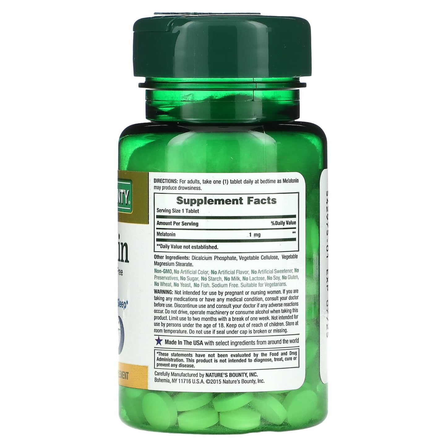 Nature's Bounty, Melatonin, 1 mg, 180 Tablets - Medaid International