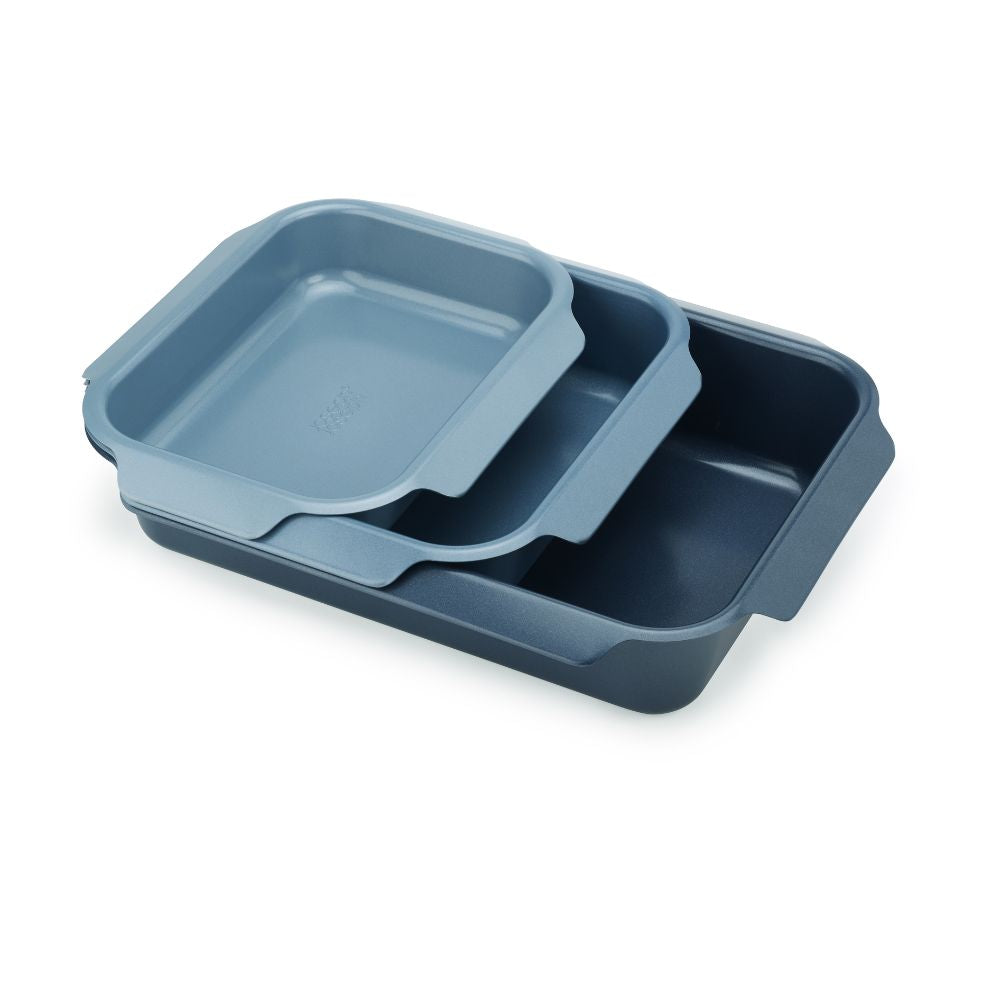 Nest‚Ñ¢ Oven Non-stick 3-piece Blue Roasting Tray Set - Medaid International
