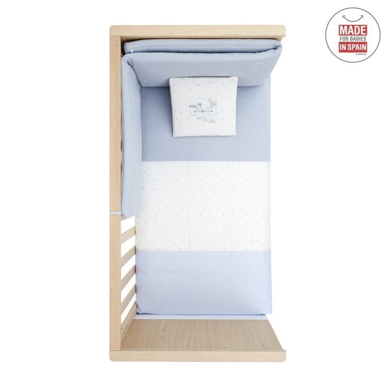 Cambrass Bedding Set 4 Piece Astra Grey Cotton Crib Set