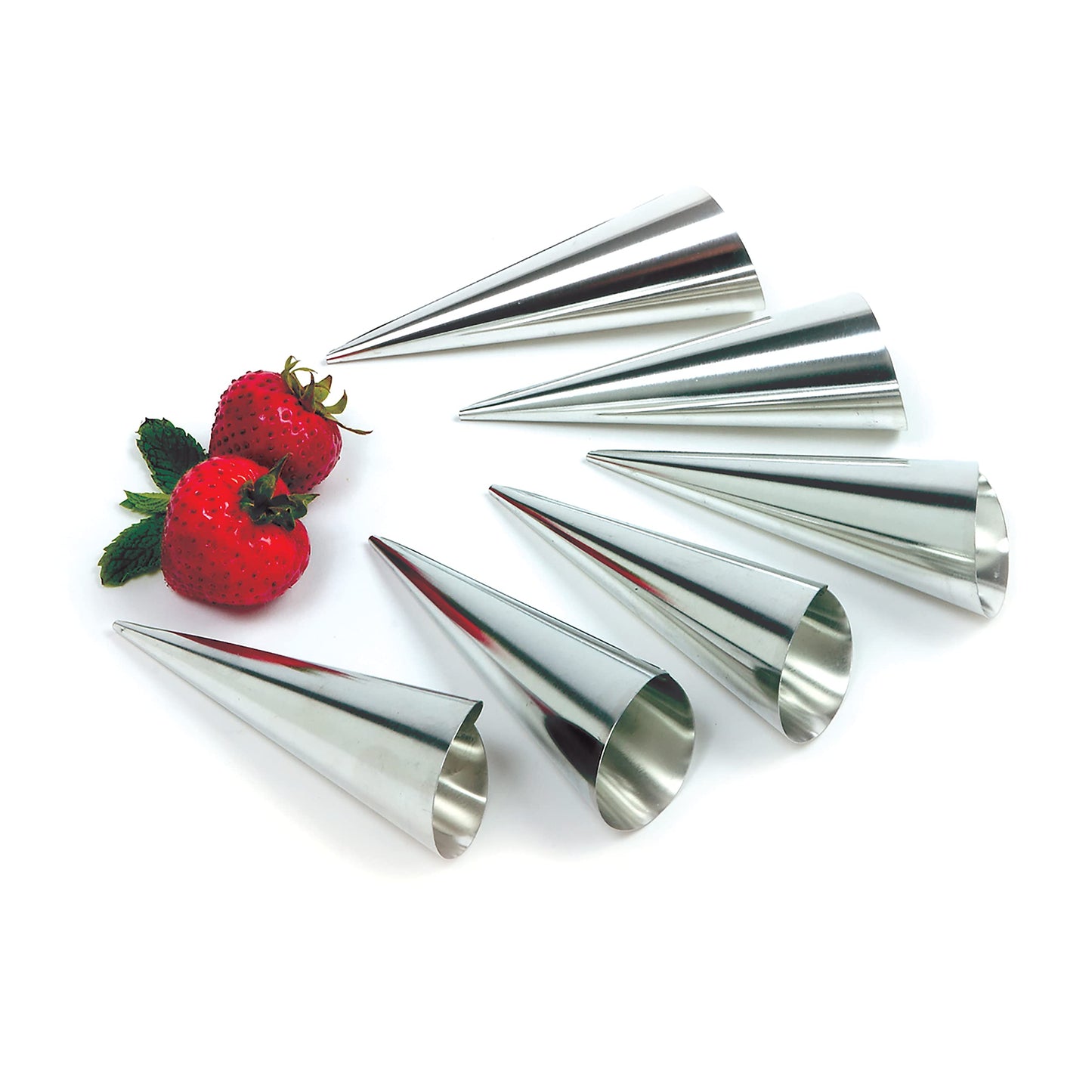 8PCS Stainless Steel Pastry Cream Horn Molds, 12.7cm