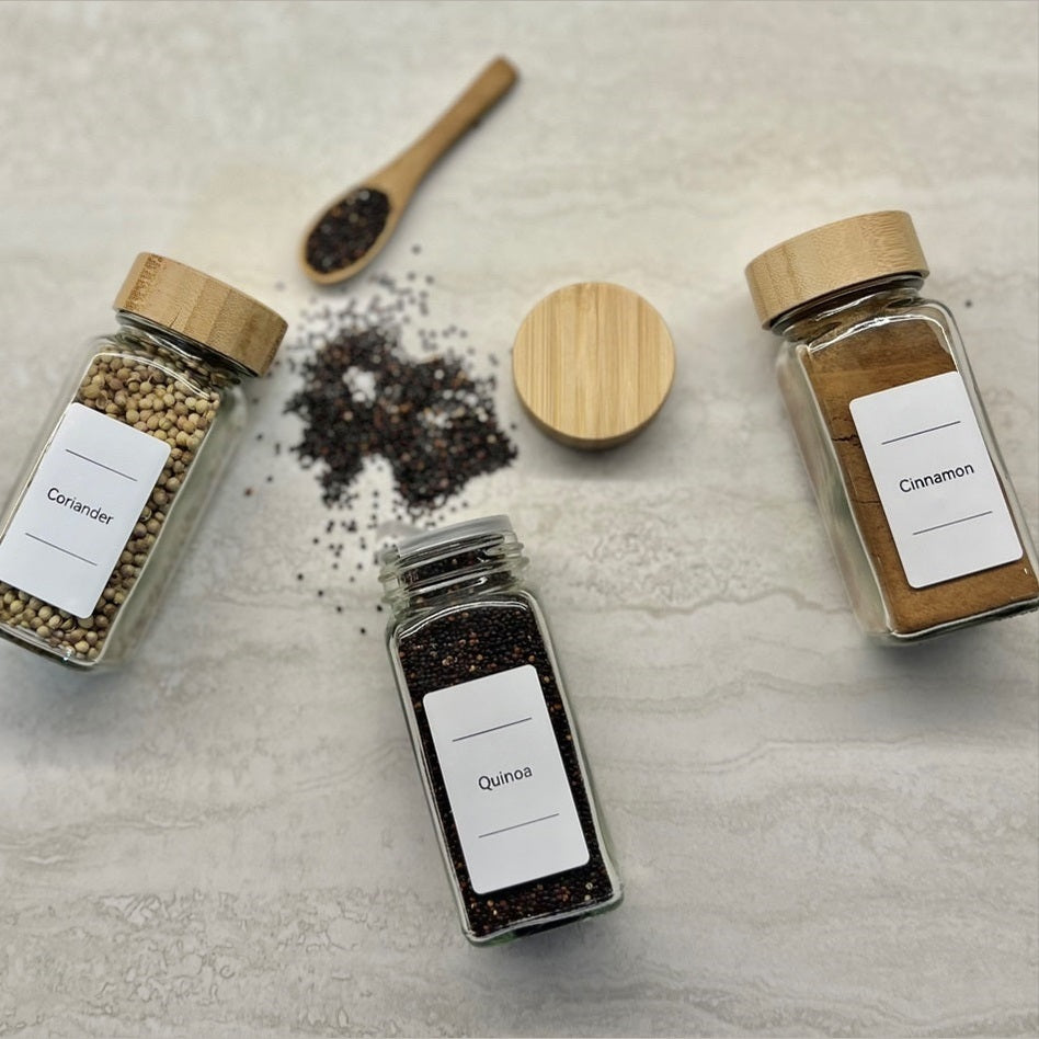 Spice Jar Shaker W/ Bamboo Lid - Small (Set of 12)