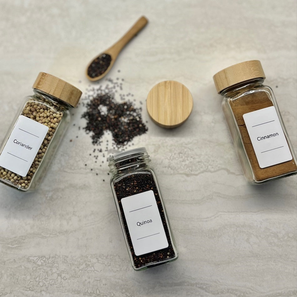 Spice Jar Shaker W/ Bamboo Lid - Small (Set of 12)
