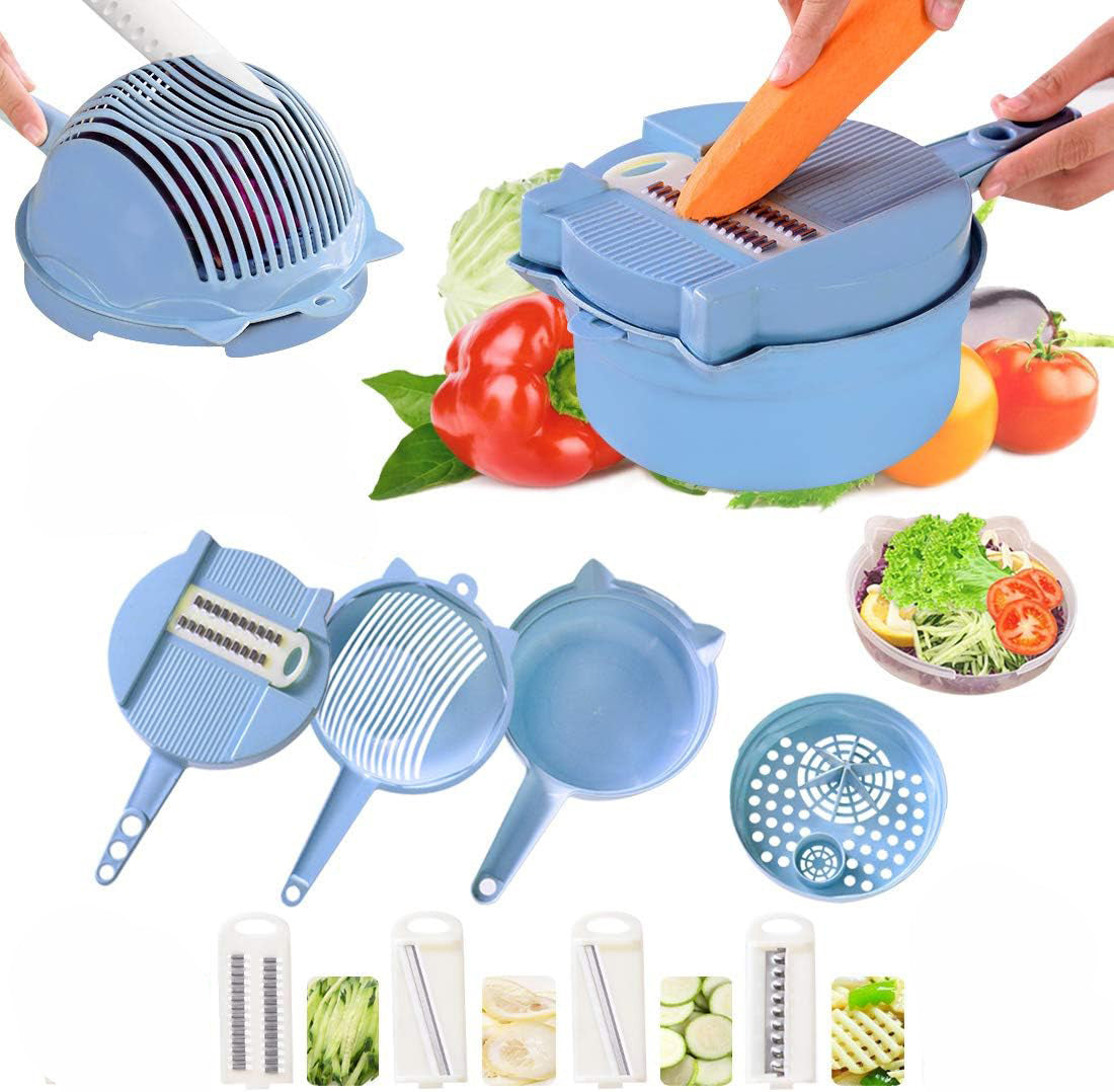 Vegetable Cutter Multifunctional Slicer with 4 Interchangeable Blades