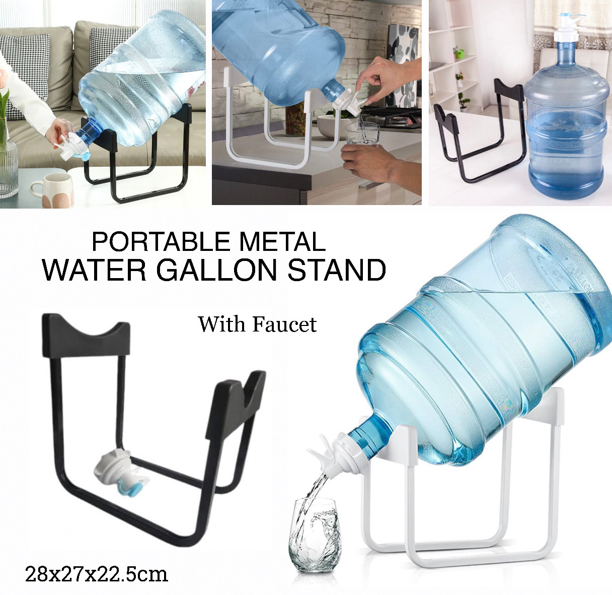 Portable Water Gallon Stand with Faucet - Medaid International