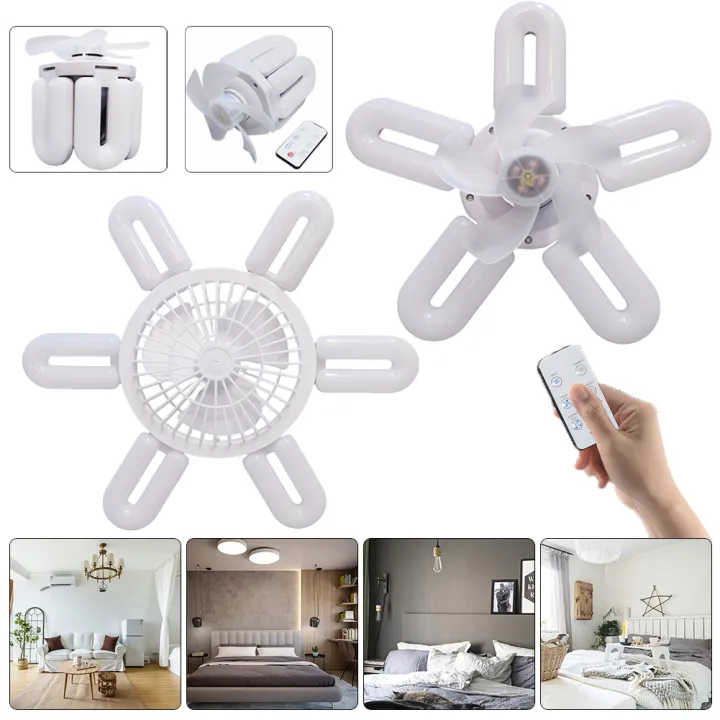 Socket Ushaped Fan Light ‚Äì Small Ceiling Fan with Integrated LED Lighting