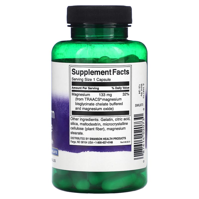 Swanson, Albion, Magnesium Glycinate, 133 mg, 90 Capsules - Medaid International
