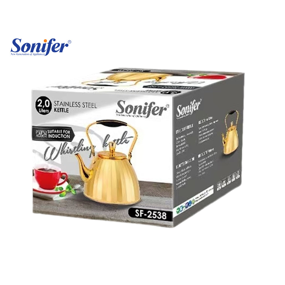 Sonifer 2L Stainless Steel Tea Pot SF-2538 Gold