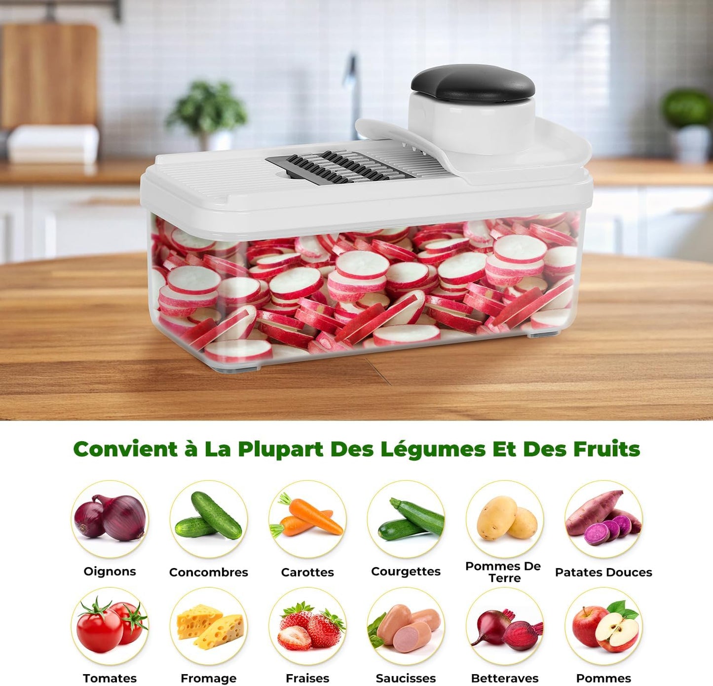 Danny Home Multifunction Grater with 5 Blades 24.3cm