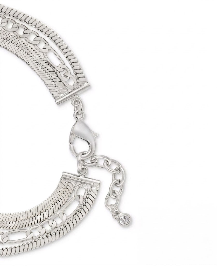 On 34th Women's Silver Multi-Row Bracelet, 7" + 1" Extender Bracelet | On 34th In Lebanon