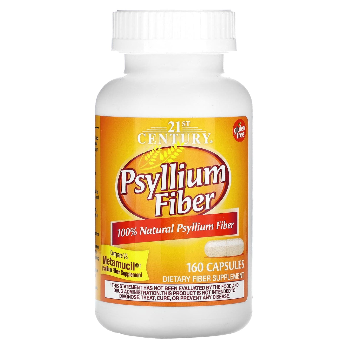 21st Century, Psyllium Fiber, 160 Capsules - Medaid International
