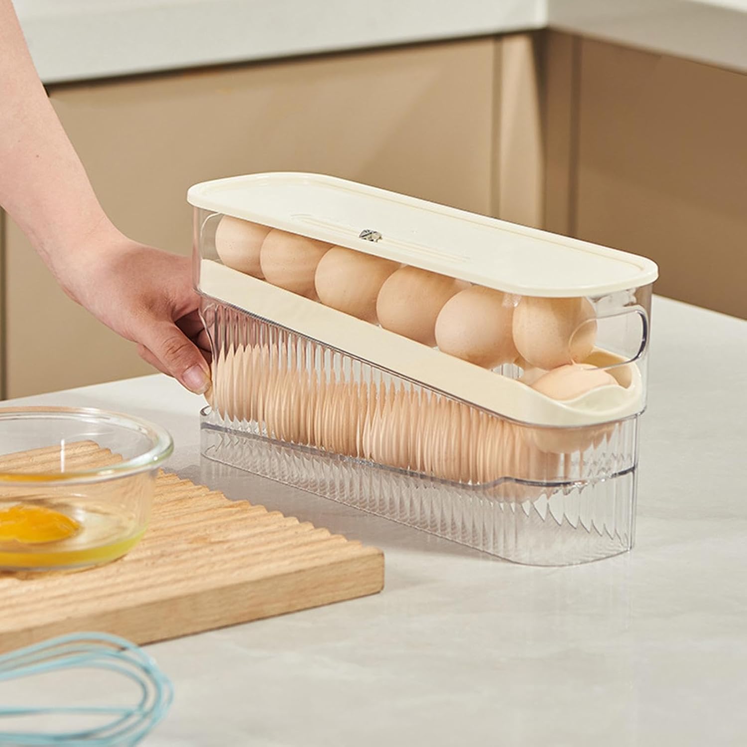 Automatic Rolling Egg Storage Dispenser ( Single  Row )