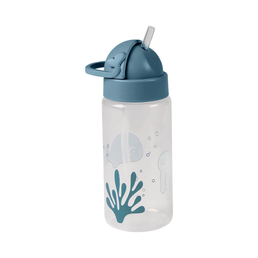 Done By Deer Straw Bottle Sea Friends Blue Sippy Cup