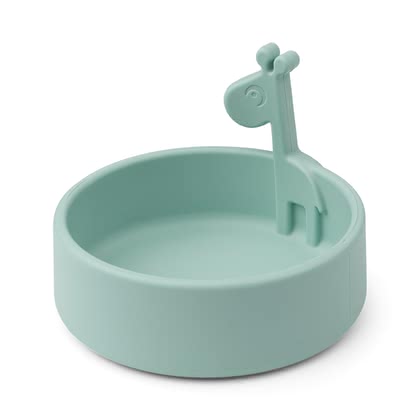 Done By Deer Peekaboo Bowl Raffi Blue Silicone Baby Dish