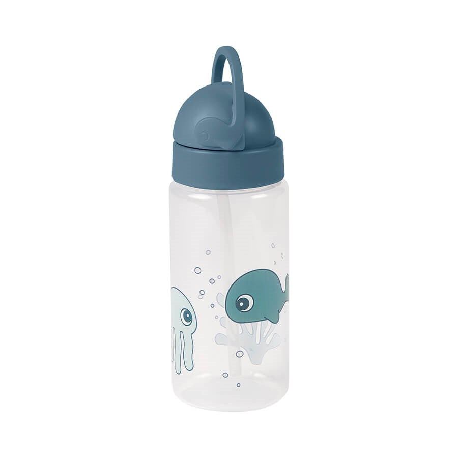 Done By Deer Straw Bottle Sea Friends Blue Sippy Cup