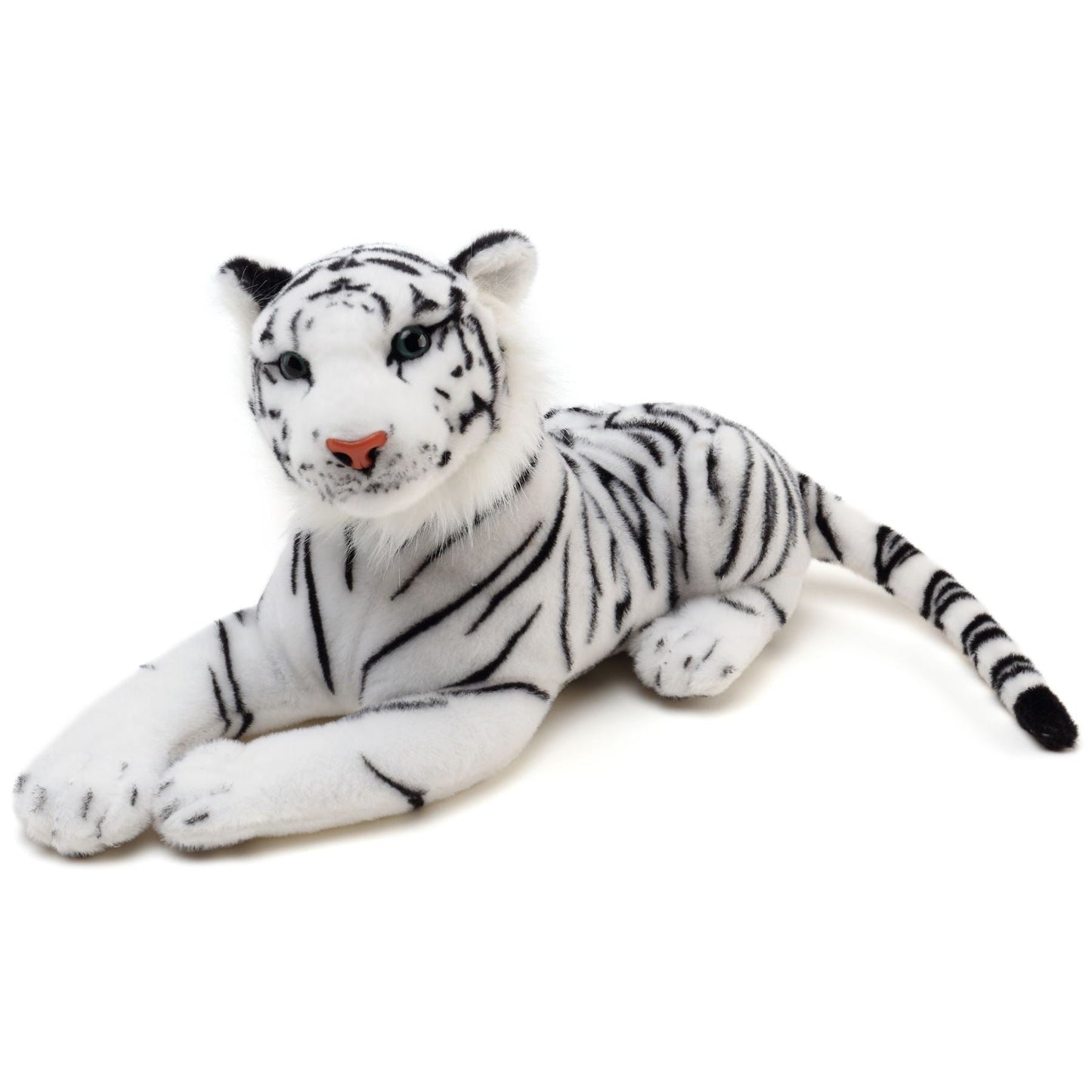 Tiger Plush Toy Black & White Soft Stuffed Animal