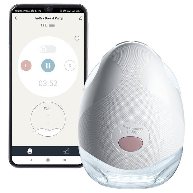 Tommee Tippee Single Wearable Breast Pump, Electric, App-Controlled
