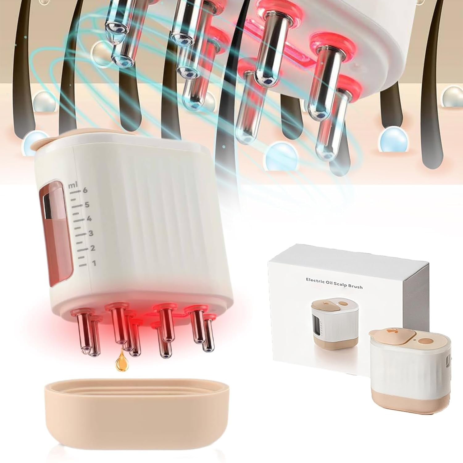 2 in 1 Electric Hair Oil Applicator and Scalp Massager - Medaid International