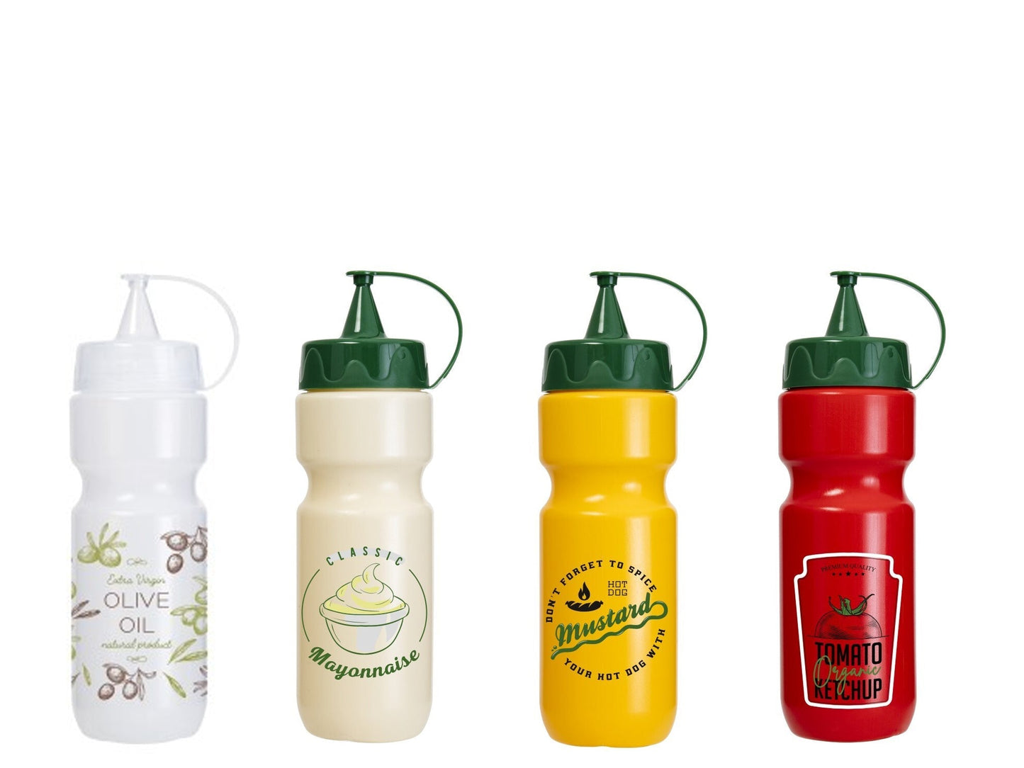 Decorated Plastic Sauce Bottle 660 ml
