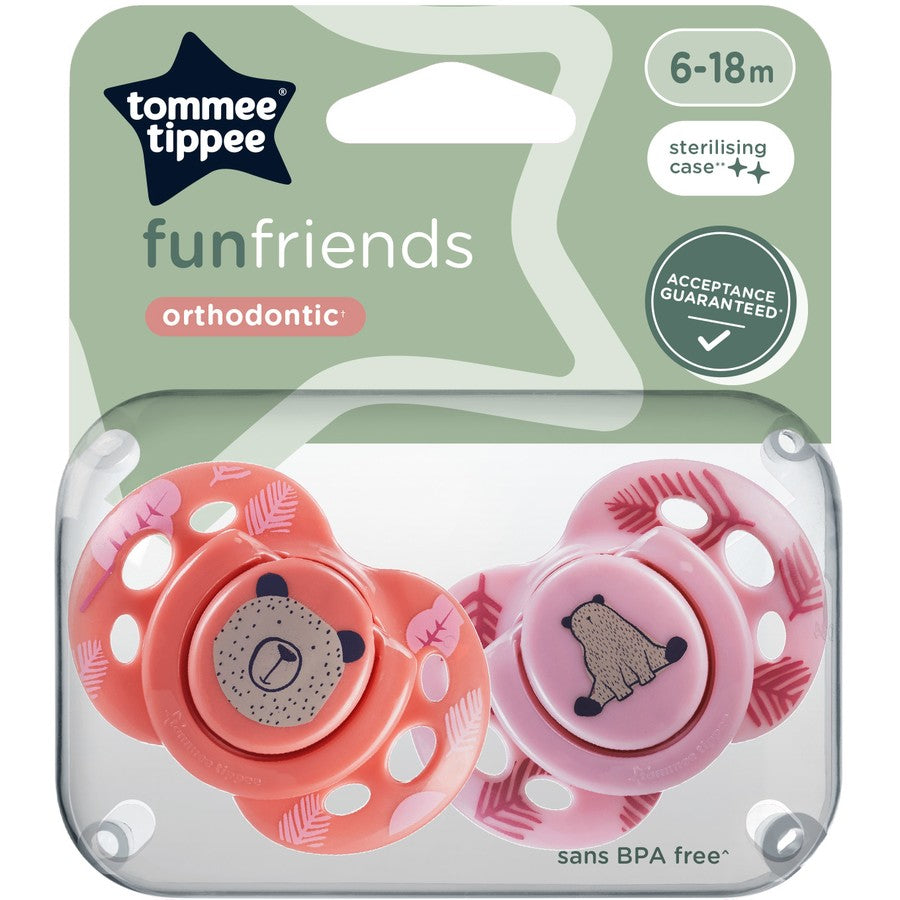 Tommee Tippee - Fun Style Soothers - 6-18m - 2pcs