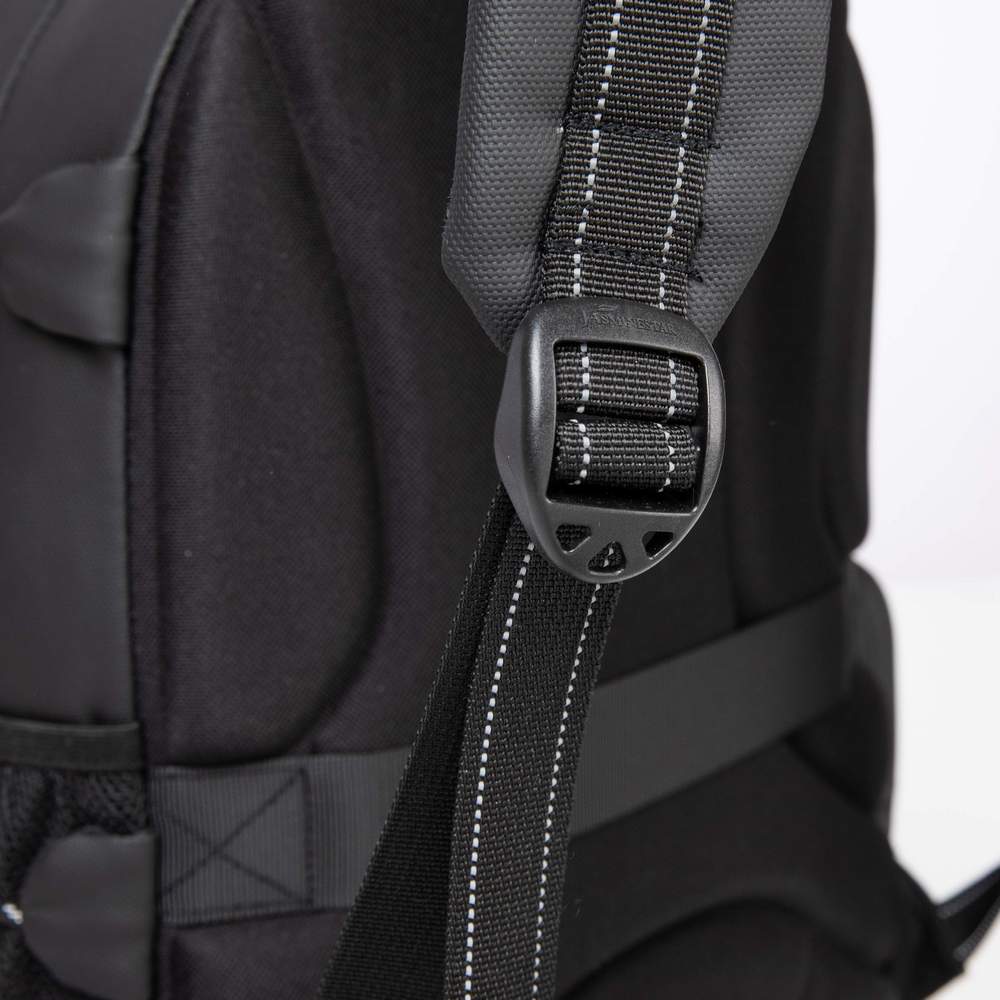 (NET) Black Backpack With Lunch Box & Pencil Bag Set Of 3 Pcs