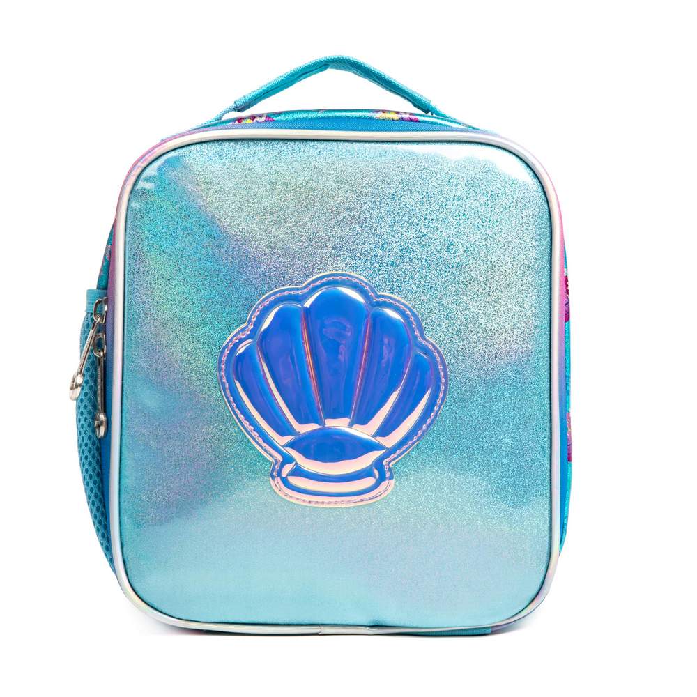 (NET) Mermaid Glitter Backpack With lunch Box Set Of 3 Pcs