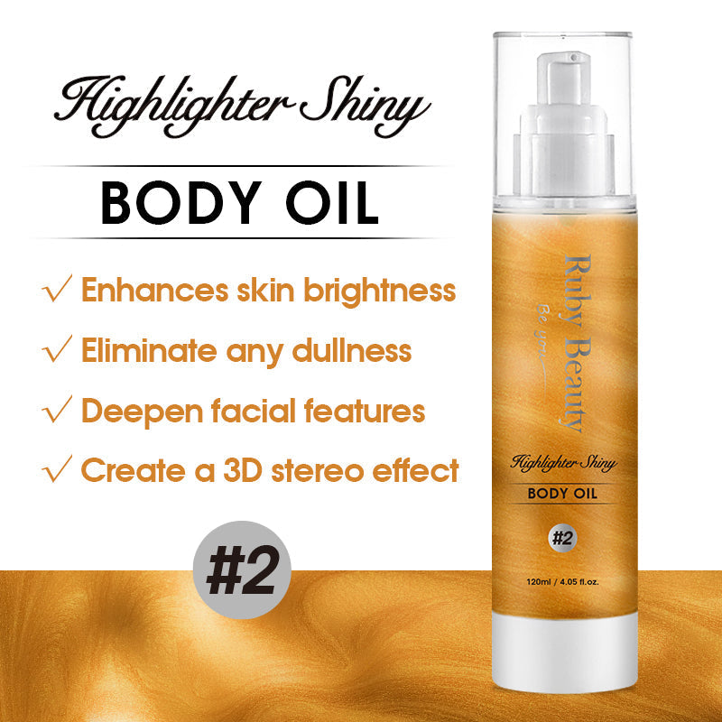Ruby beauty highlighter shiny body oil 120ml RB-182