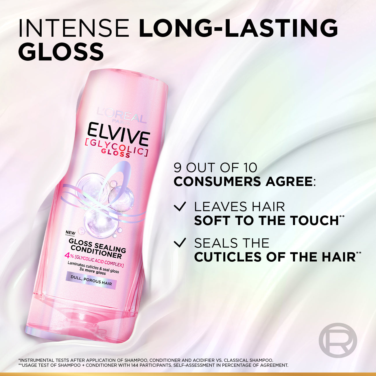 L'Oréal Paris Elvive Glycolic Gloss Gloss Sealing Conditioner for Dull Porous Hair Powered by 3% Glycolic Acid