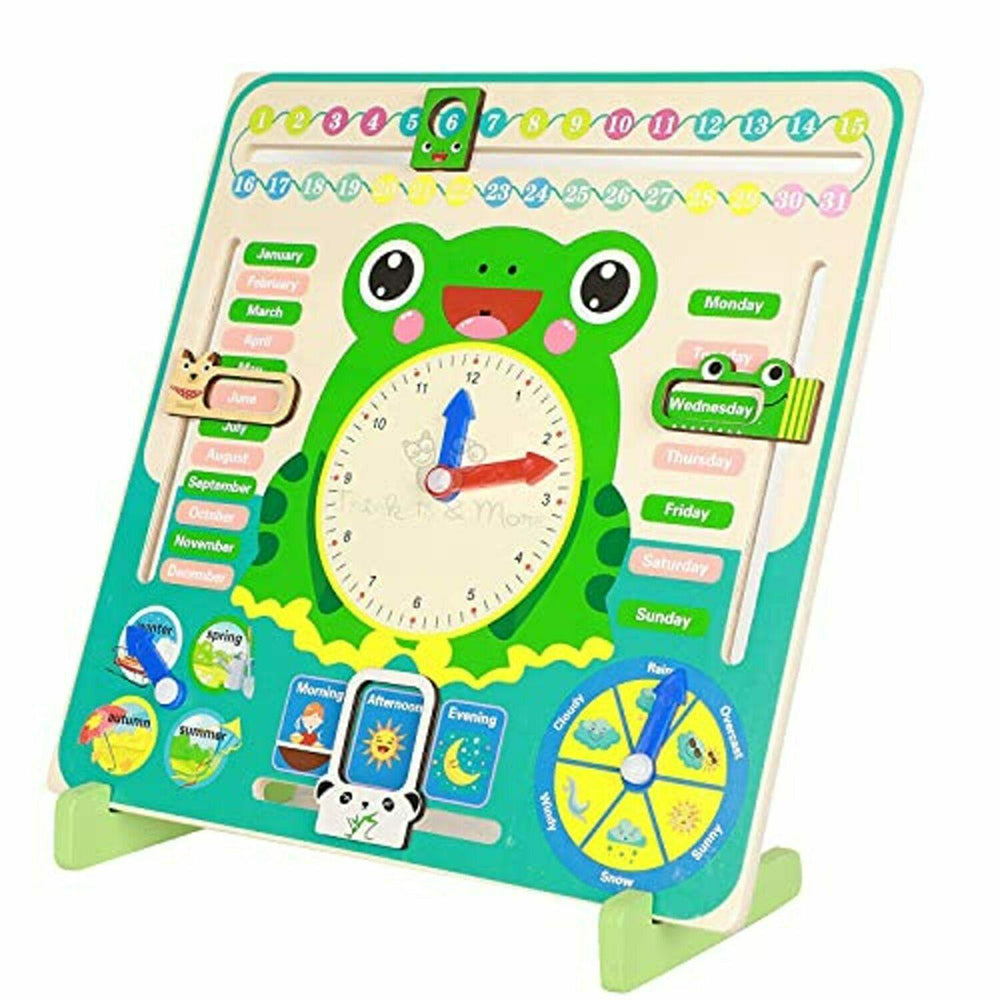 Wooden Multifunctional Calendar Clock