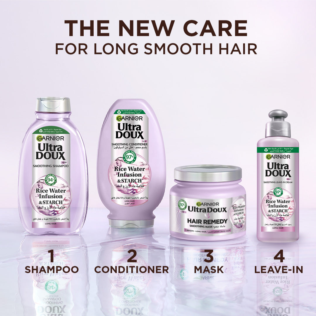 Garnier Ultra Doux Rice Water Infusion & Starch Leave In Cream For Long Hair