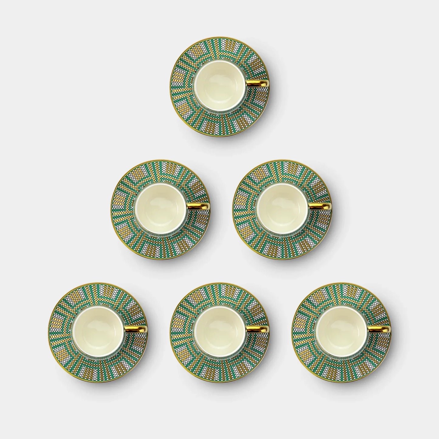Marrakech Mosaic Coffee Cup Set - 6 Pieces