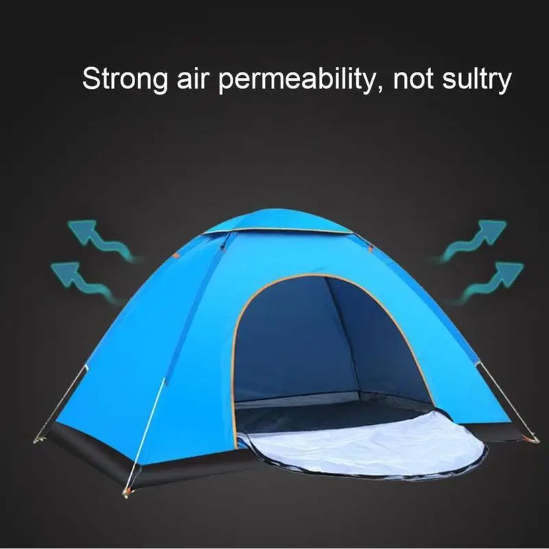 Automatic Pop-Up Tent ‚Äì Double Door, Single Layer, Waterproof & Windproof for Outdoor Camping with Carry Bag ‚Äì Green - Medaid International