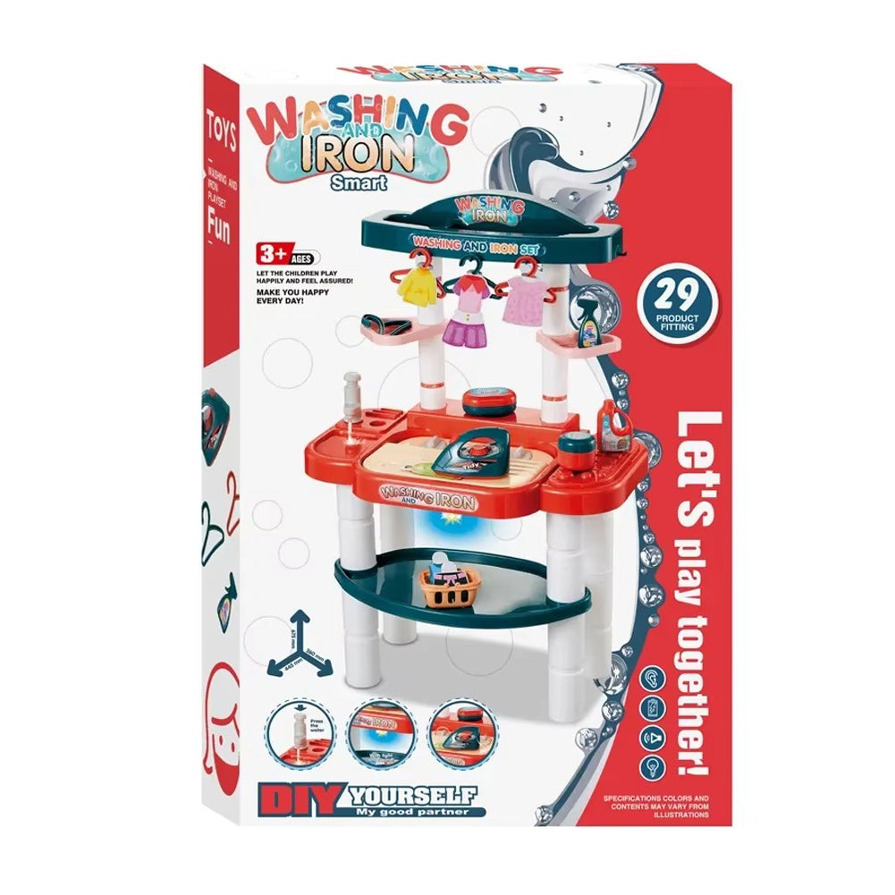 ( Net ) House Play Set Vacuum Cleaner Kids Cleaning Cart Pretend Plastic Toy