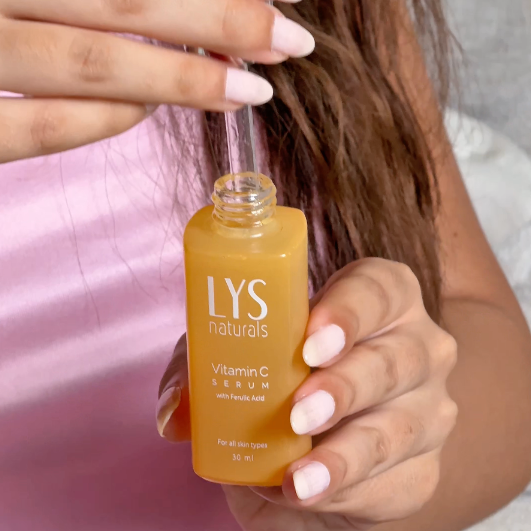 LYS Naturals Vitamin C-15 Serum With Ferulic Acid, Skin Brightening Formula 30ml