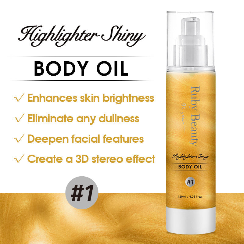 Ruby beauty highlighter shiny body oil 120ml RB-182